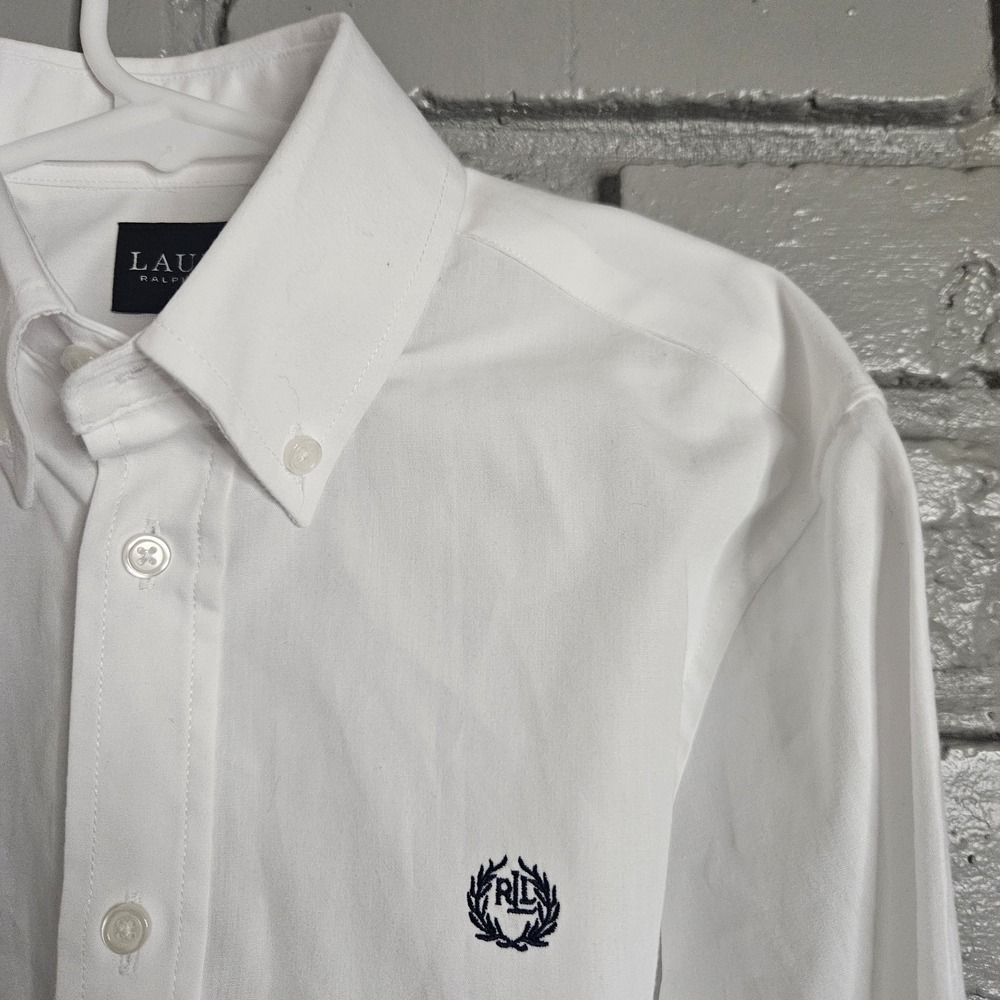Ralph Lauren Boys Dress Shirt 10 White LRL Wedding Church - Picture 8 of 15